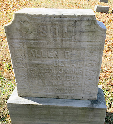 Grave of Allen Otto Delke