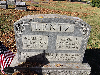 Memorial of Herbert Paul Lentz